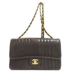 CHANEL Mademoiselle Chain Shoulder Bag with Gold Hardware, Lambskin, Women's